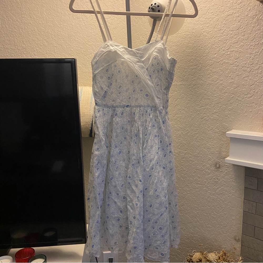 Anthropologie Girls from Savoy blue floral dress